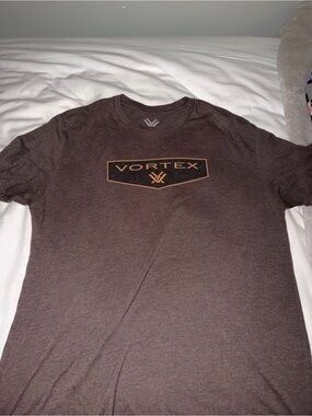 Vortex Men's Brown Logo T-Shirt